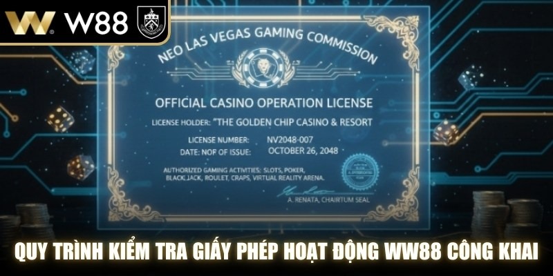 Quy trình kiểm tra giấy phép hoạt động WW88 công khai