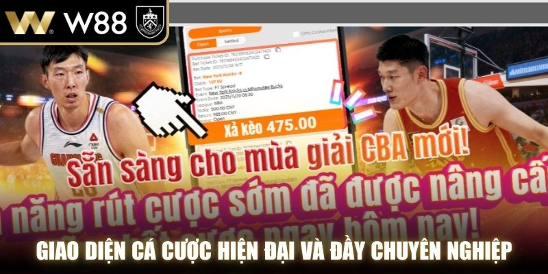 Giao diện cá cược hiện đại và đầy chuyên nghiệp của sảnh thể thao WW88